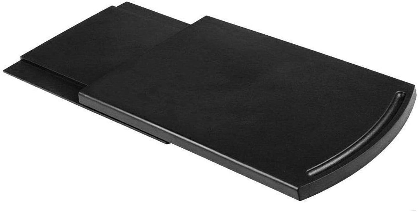 Kitchen Caddy Sliding Coffee Tray Mat - 12" Under Cabinet Appliance Organizer for Coffee Makers and Toasters with Smooth Rolling Wheels (Set of 2)