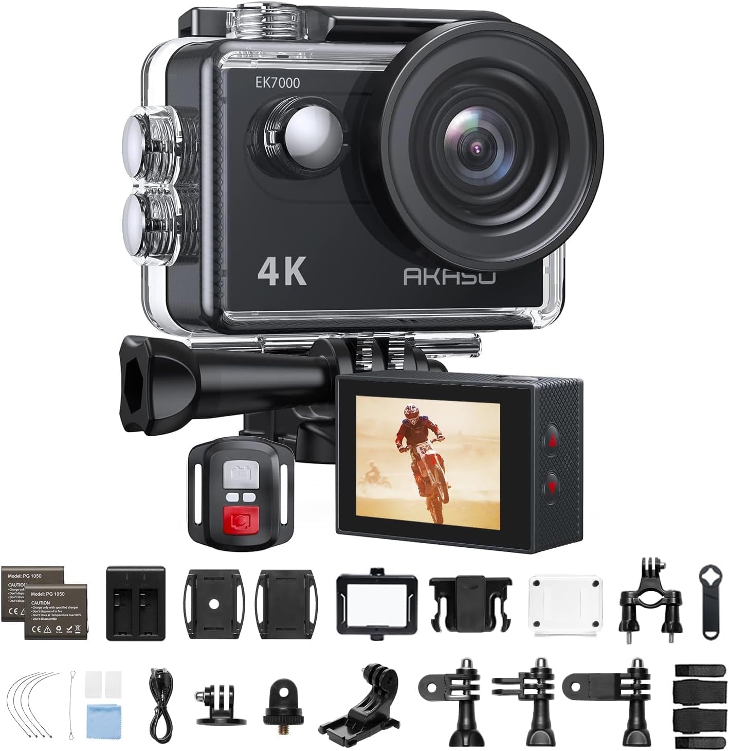 Ultra HD 4K30FPS Action Camera with 170-Degree Wide Angle and 98FT Waterproof Capability