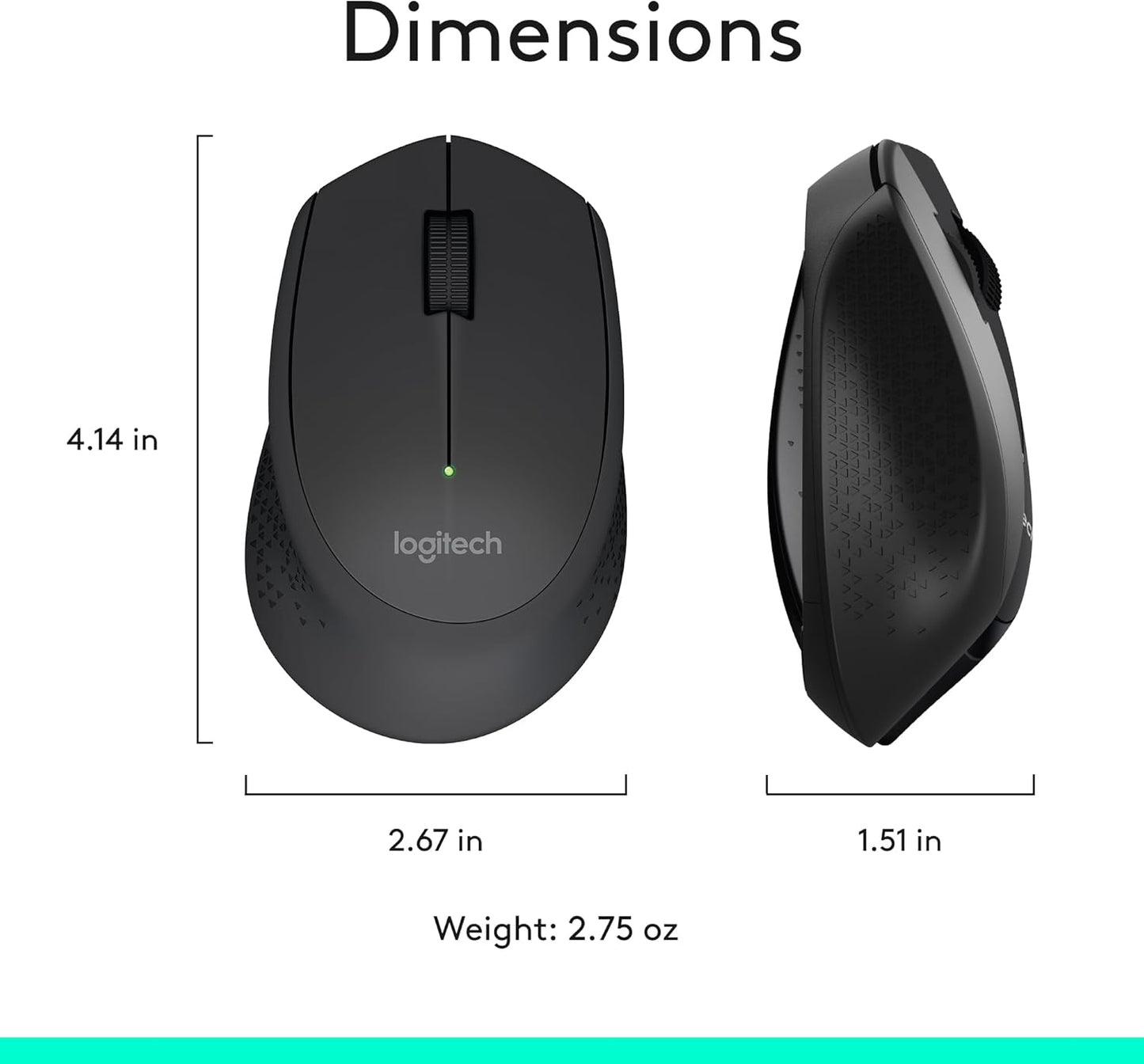MK345 Wireless Combo Full-Sized Keyboard with Palm Rest and Comfortable Right-Handed Mouse, 2.4 Ghz Wireless USB Receiver, Compatible with PC, Laptop,Black