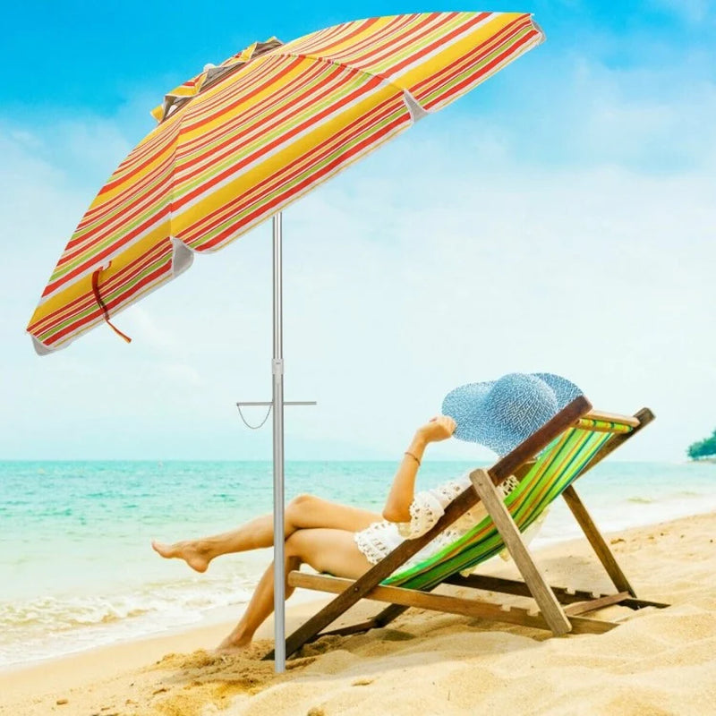 6.5-Foot Beach Umbrella with Carry Bag (Weight Base Not Included)