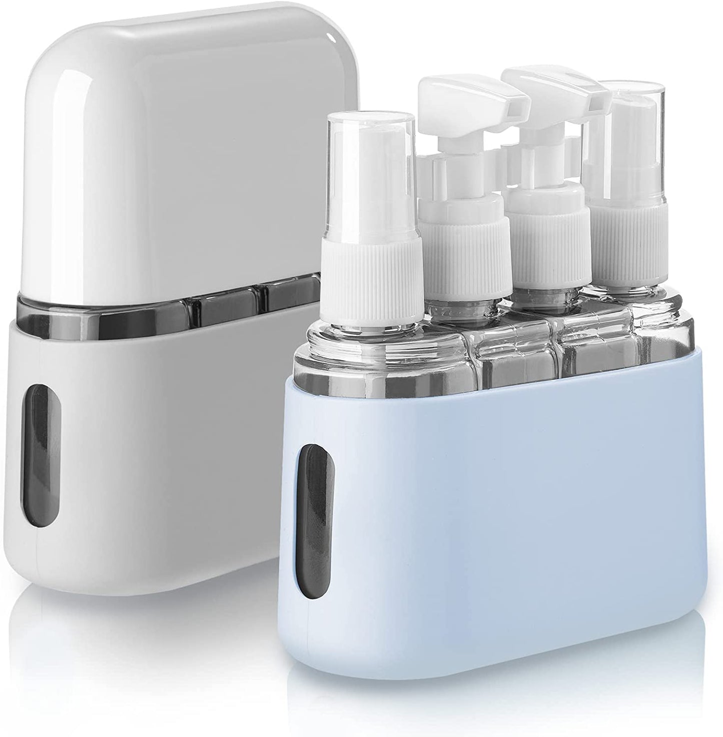 8-Pack TSA Approved Travel Bottles Set for Toiletries, 50ml/2oz Leak-Proof Containers with Labels and Storage Box