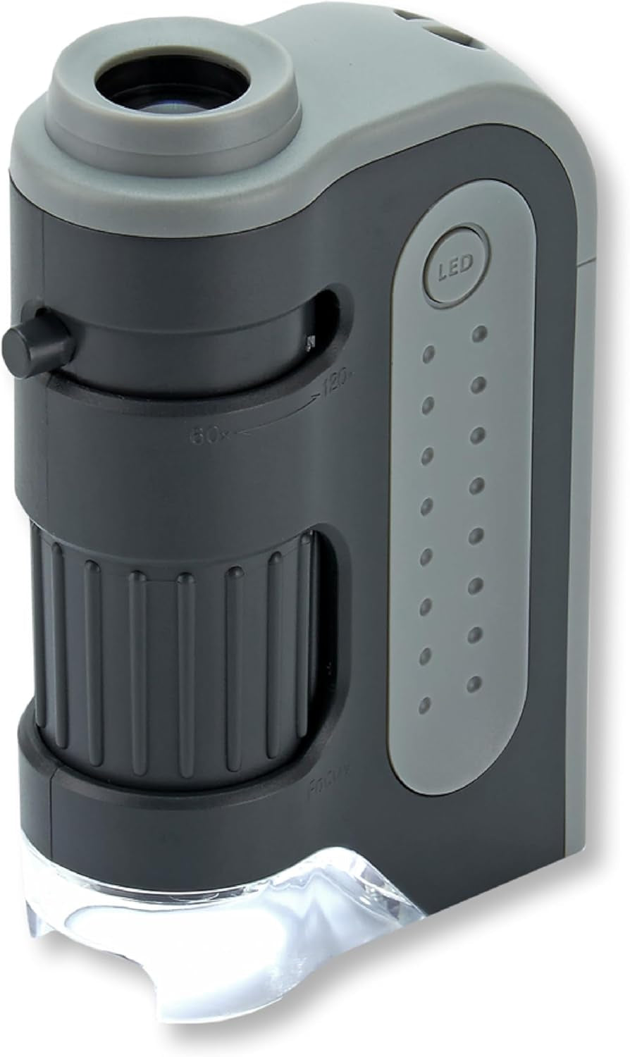 60X-120X LED Lighted Portable Microscope for Educational Use - Handheld Mini Microscope for Students and Adults