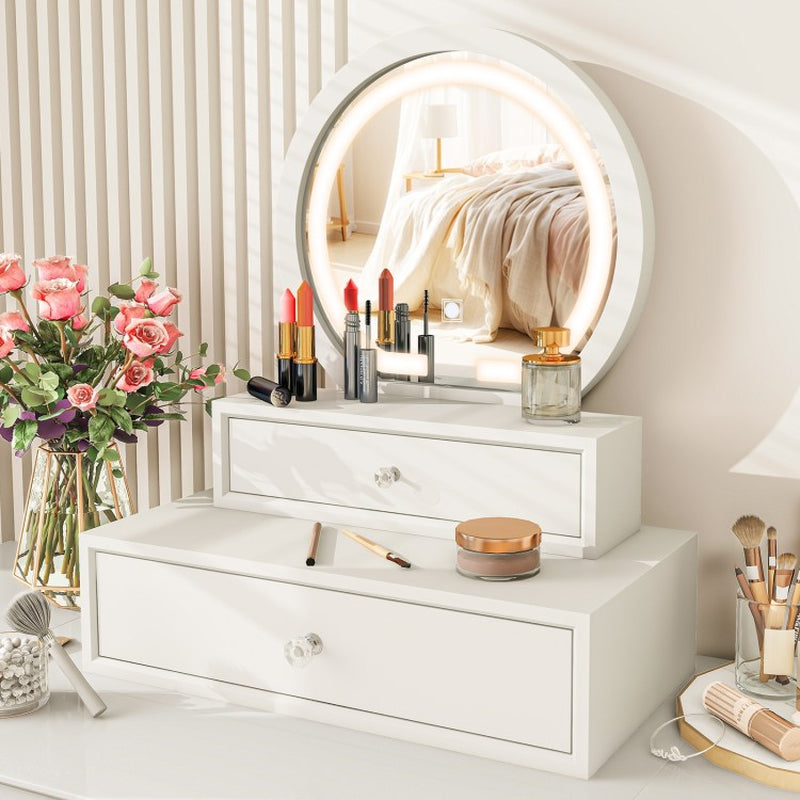 Illuminated Vanity Mirror for Bedroom Tabletop Use