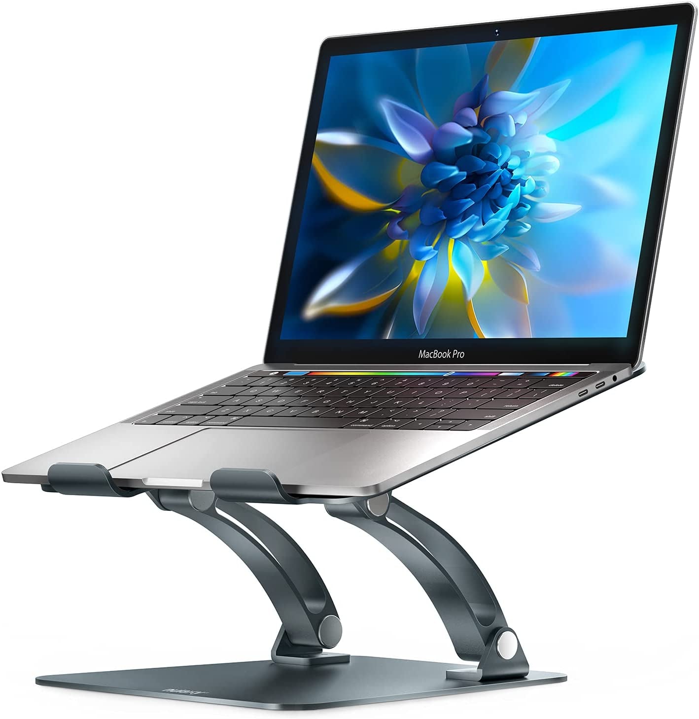 Ergonomic Adjustable Laptop Stand for 10-17" Notebooks and Tablets, Compatible - MacBook Pro, Air, Dell XPS, Samsung - Black