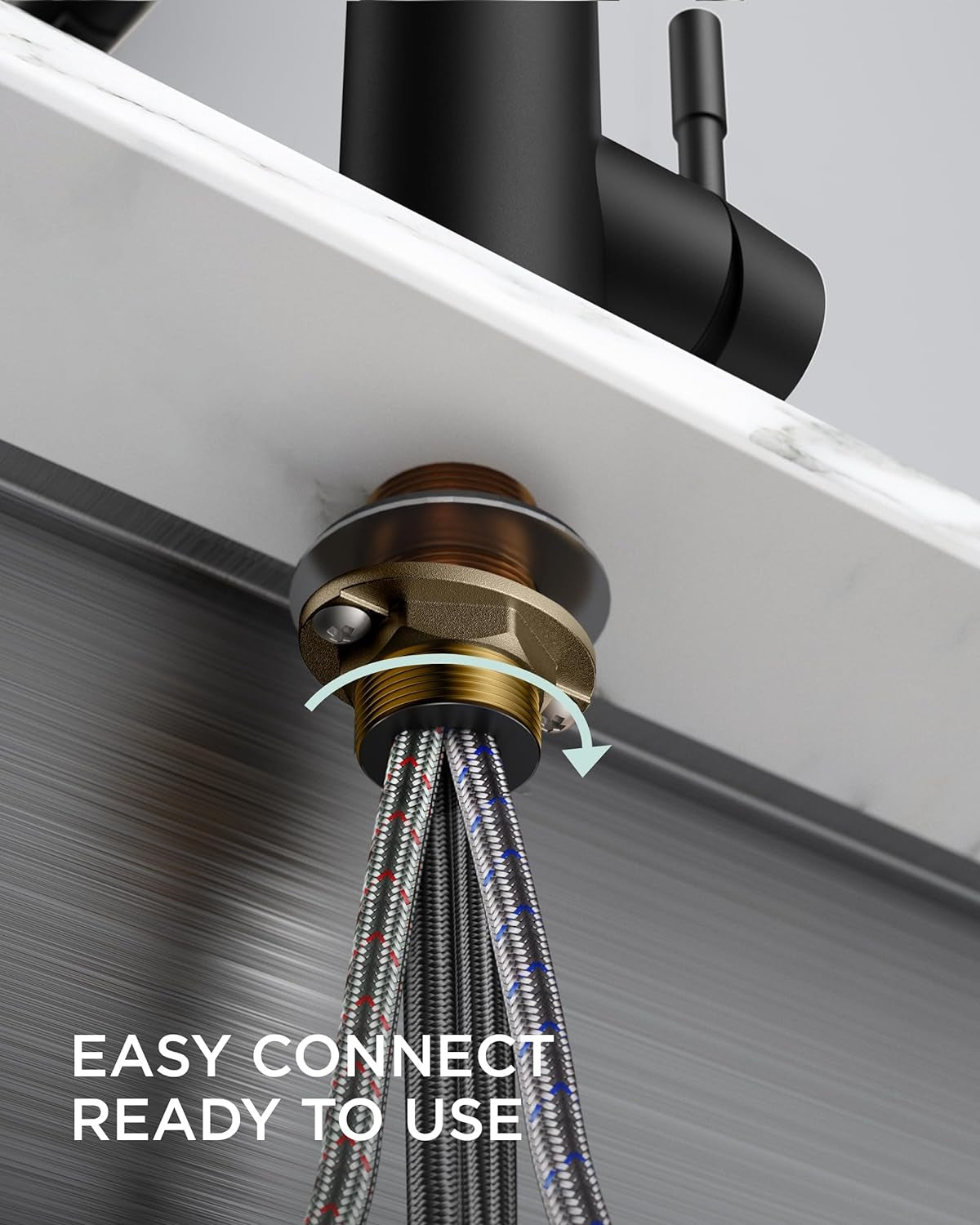 Matte Black Commercial Kitchen Faucet with Pull-Down Sprayer and Deck Plate, Single Handle Design