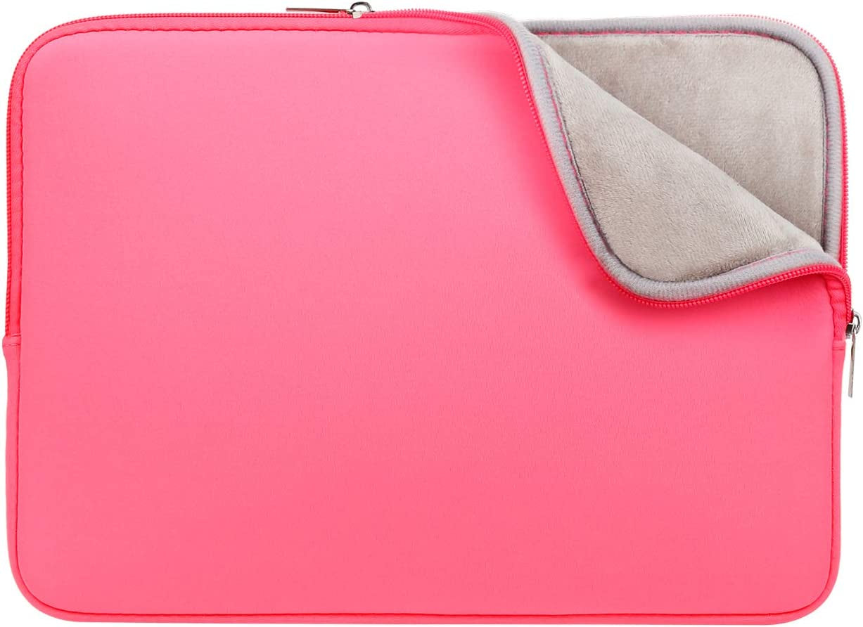 14-Inch Laptop Sleeve Case with Soft Fluffy Lining - Compatible with 14" Notebooks, Chromebooks, and Laptops (Black)