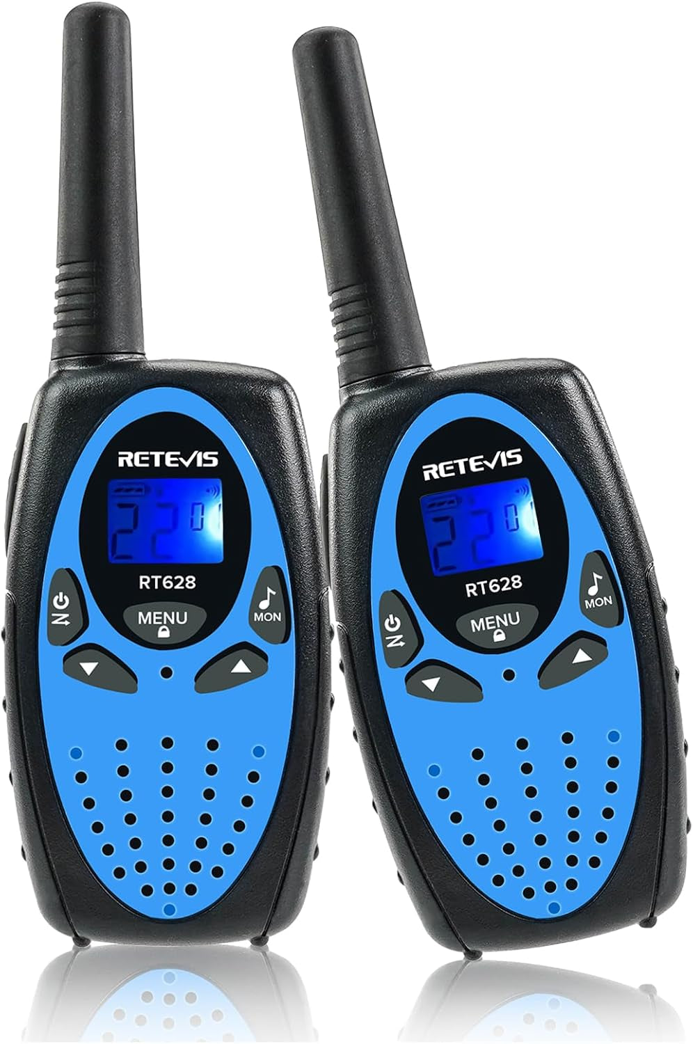 RT628 Walkie Talkies for Kids, Long Range 2-Way Radio- 22 Channels and Backlit LCD, Outdoor Adventures, Camping (Camo, 1 Pair)