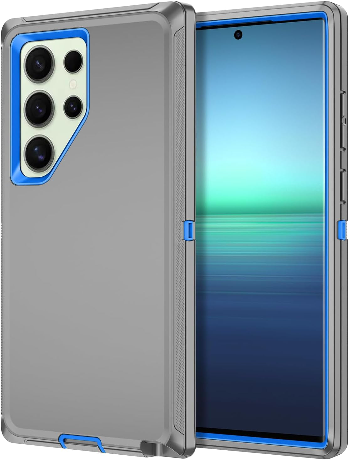 Rugged Heavy-Duty 3-Layer Full Body Case for Samsung Galaxy S23/S24 FE Plus Ultra - Shockproof and Dust Resistant