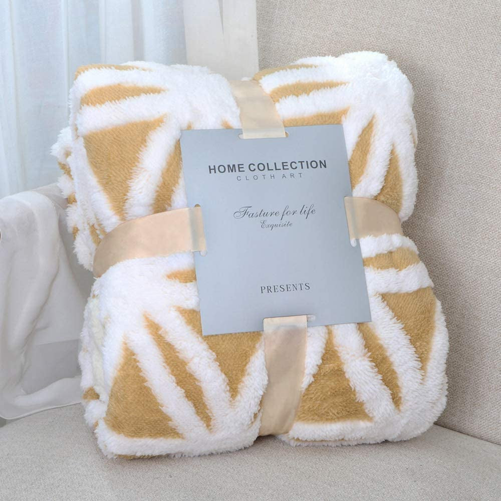 Dual-Sided Sherpa Fleece Throw Blanket - Soft and Cozy Bed Blanket for Couch and Sofa (Grey, 51" x 63")