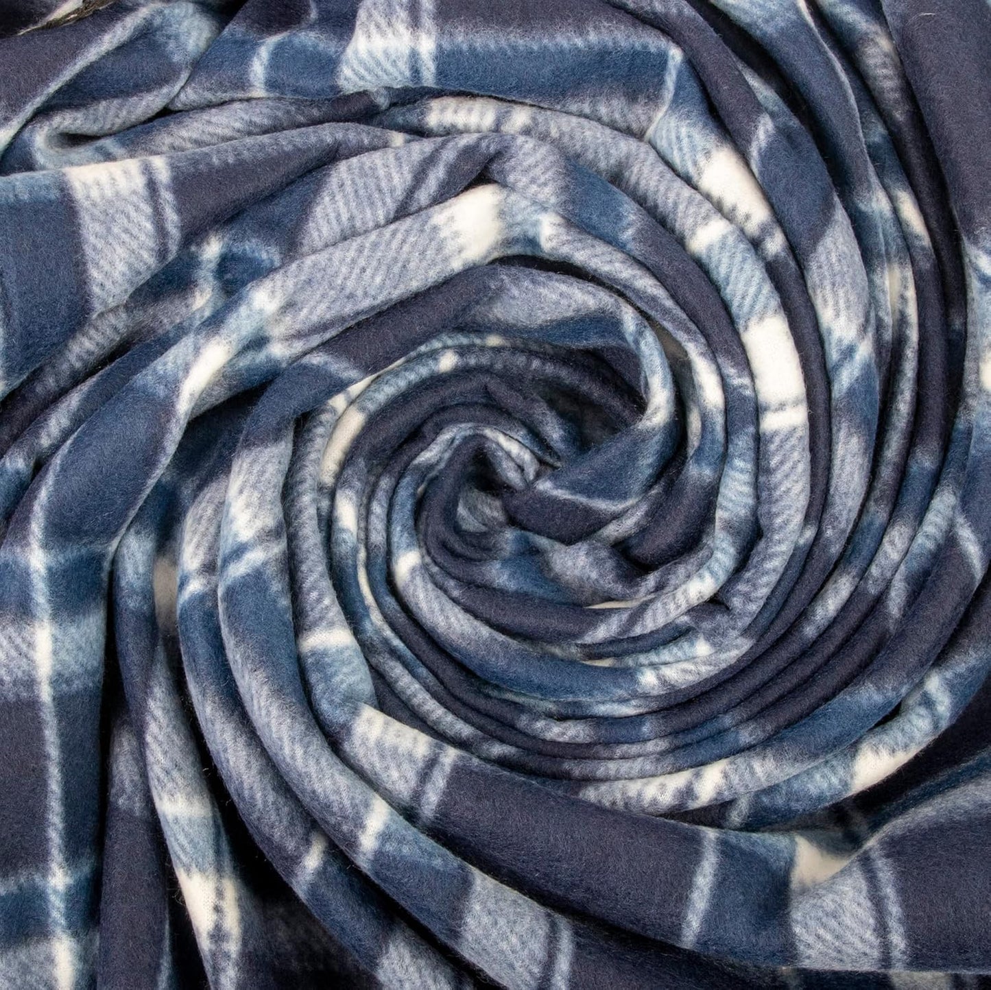 50X60 Throw Blankets, Plaid Fleece Throw Blankets for Bedroom, Couch, Livingroom, Chair, Pets, Outdoors (Blue)