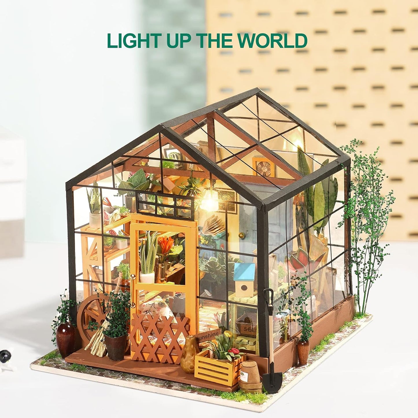 Miniature House Kit, DIY Dollhouse Kit Crafts for Adults, 1:24 Scale Model House Kit for Adults to Build, Best Gift for Her - Cathy'S Flower House