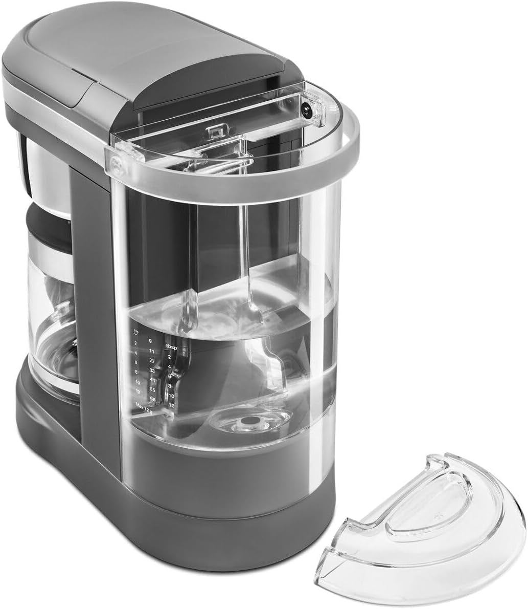 12 Cup Drip Coffee Maker with Spiral Showerhead, Matte Charcoal Grey, KCM1208DG