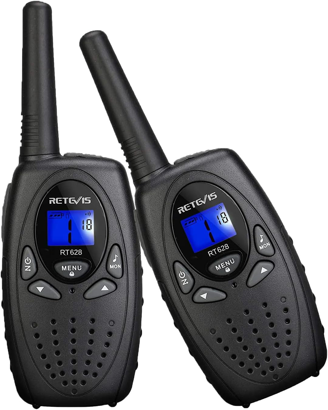 RT628 Walkie Talkies for Kids, Long Range 2-Way Radio- 22 Channels and Backlit LCD, Outdoor Adventures, Camping (Camo, 1 Pair)