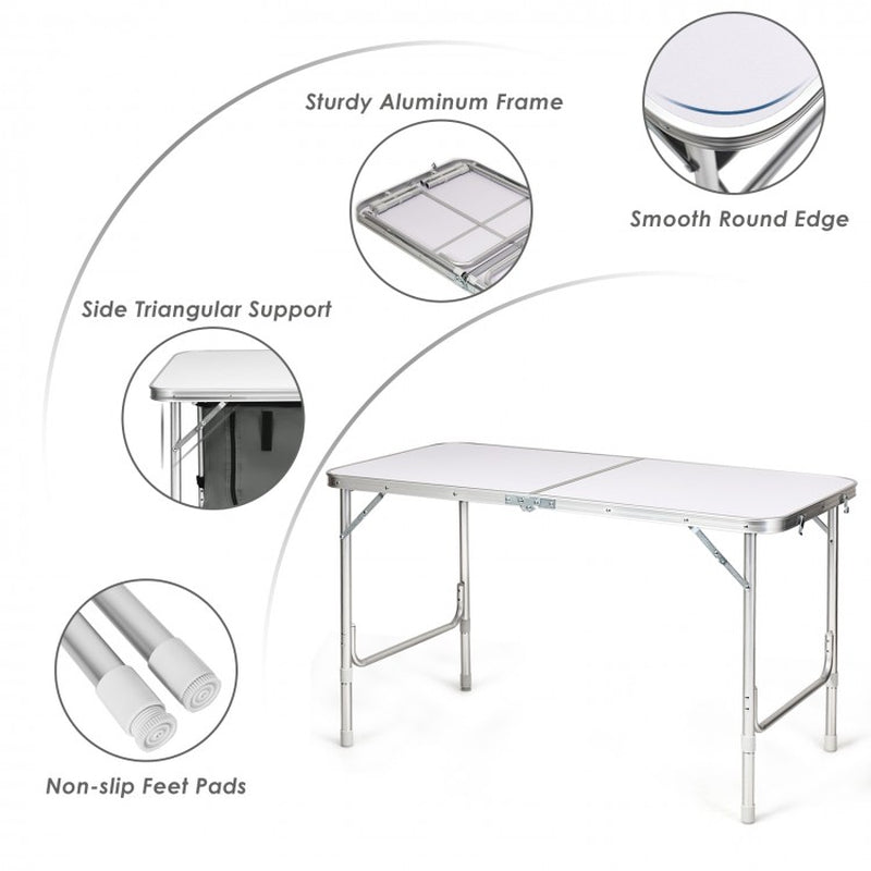 Height-Adjustable Portable Camping Table