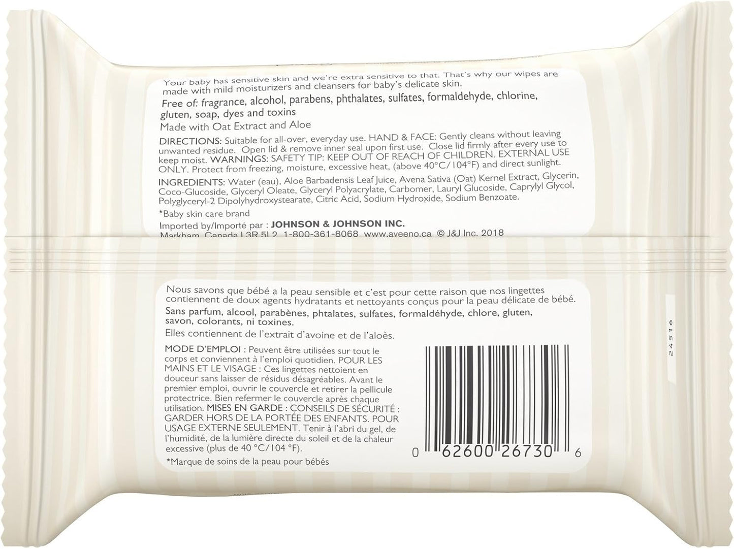 Baby Baby Wipes for Sensitive Skin, Unscented Hand and Face, 25 Count