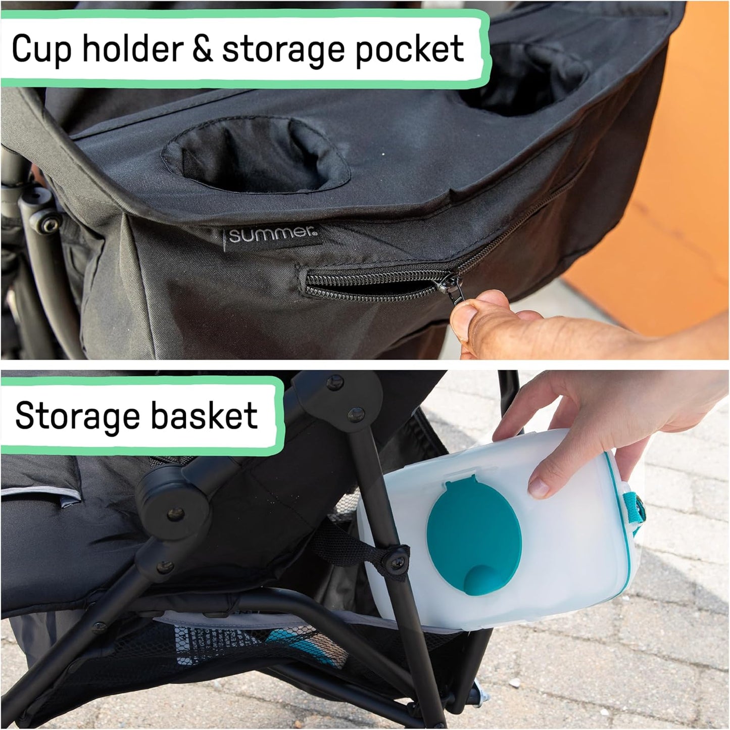 Infant 3D Mini Lightweight Stroller - Compact Fold, Multi-Position Recline, Canopy, Summer Pop-Out Sun Visor - Gray