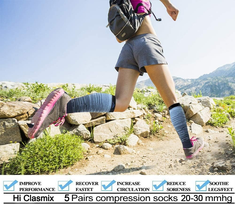 Graduated Compression Socks for Women&Men Wide Calf Comfort Best for Circulation,Pregnancy,Nurse,Running,Travel