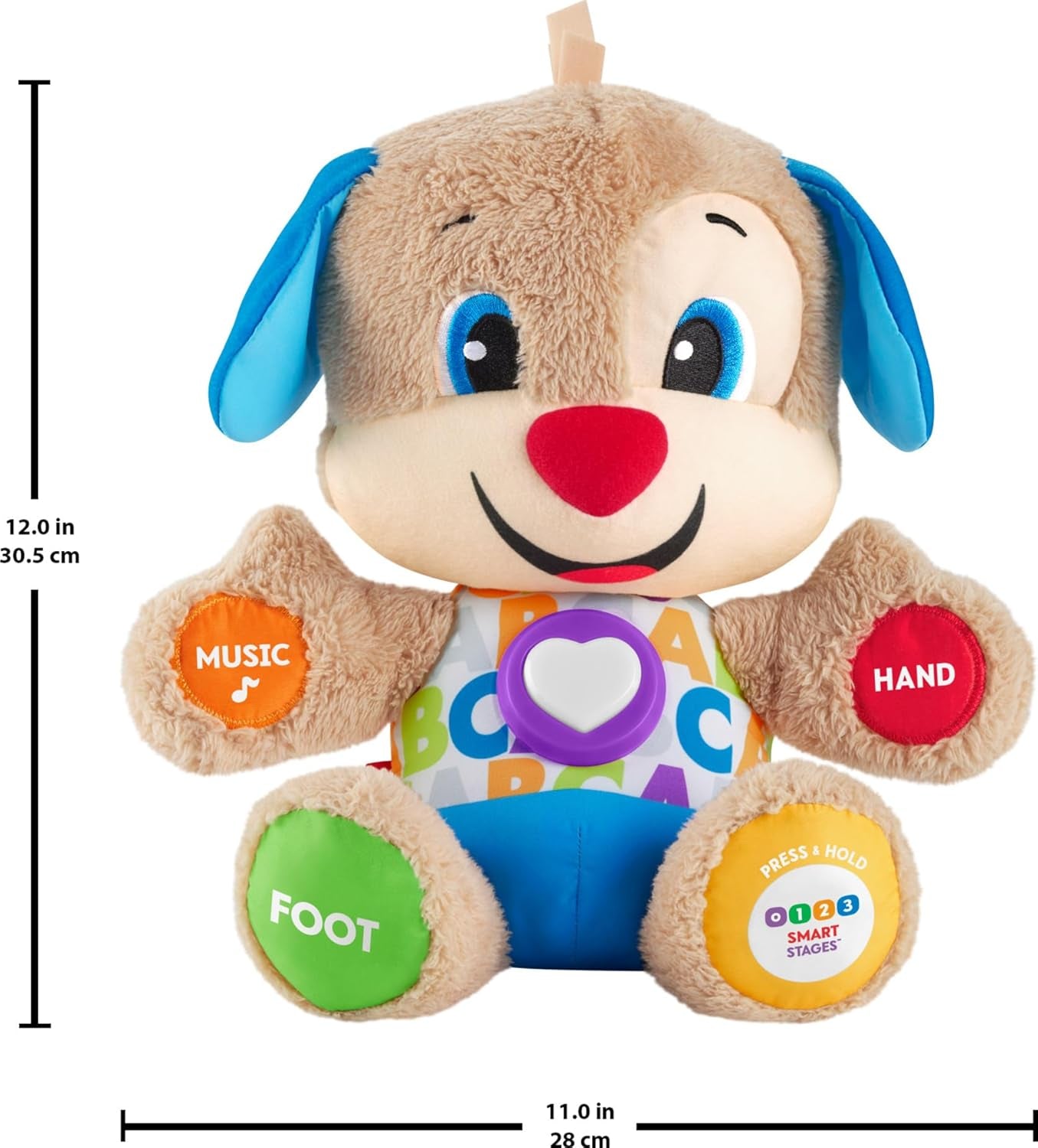 Laugh & Learn Smart Stages Musical Plush Puppy with Lights and Phrases for Infants 6 Months and Older