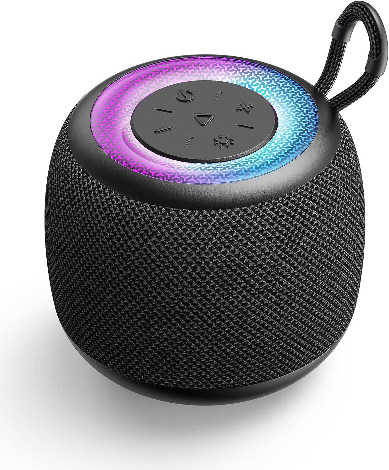 Bluetooth Speaker with IPX5 Waterproof Rating, Bluetooth 5.3, RGB Lighting, Stereo Sound and Enhanced Bass