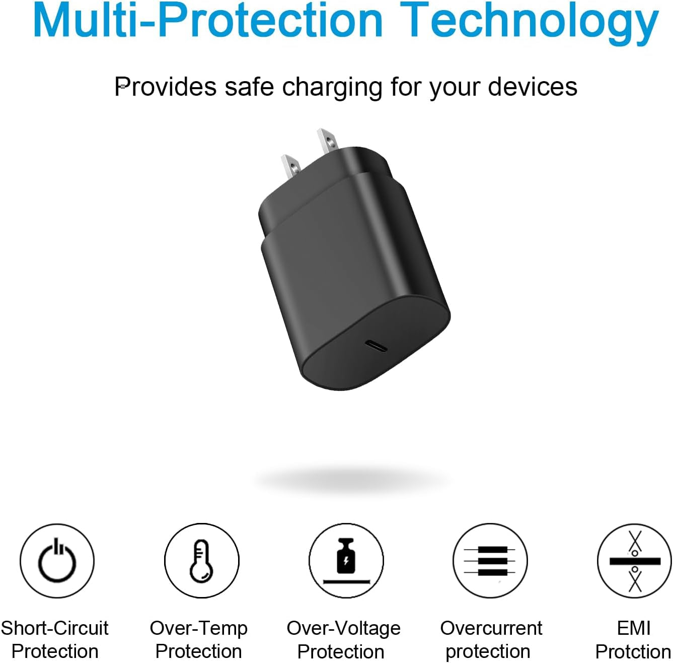 USB C Fast Charger - 25W Type C Wall Charger with 6Ft USB C to C Cable for Galaxy S24, S23, S22, S21, S20 Ultra, S10, S9, Note 20, 10, 9