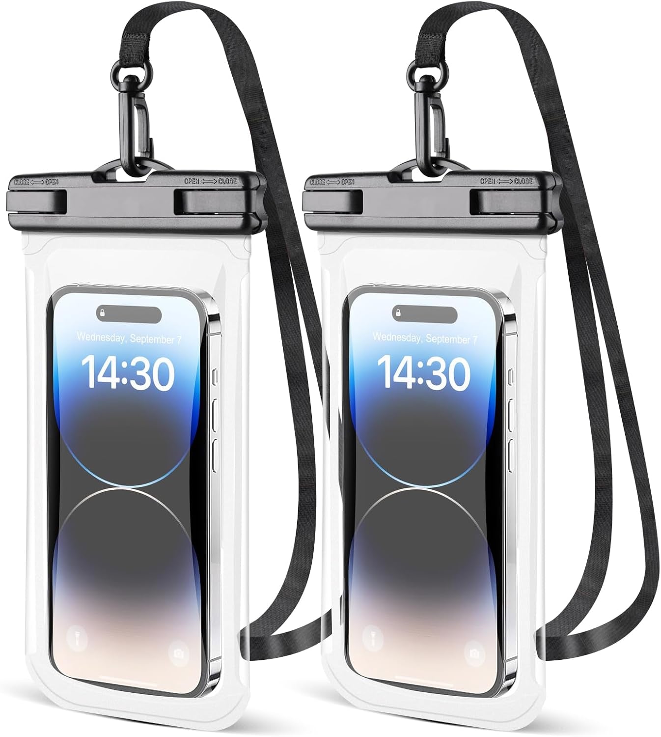 Waterproof Phone Pouch (2-Pack) - Universal IPX8 Phone Case for iPhone, Galaxy S22/S21