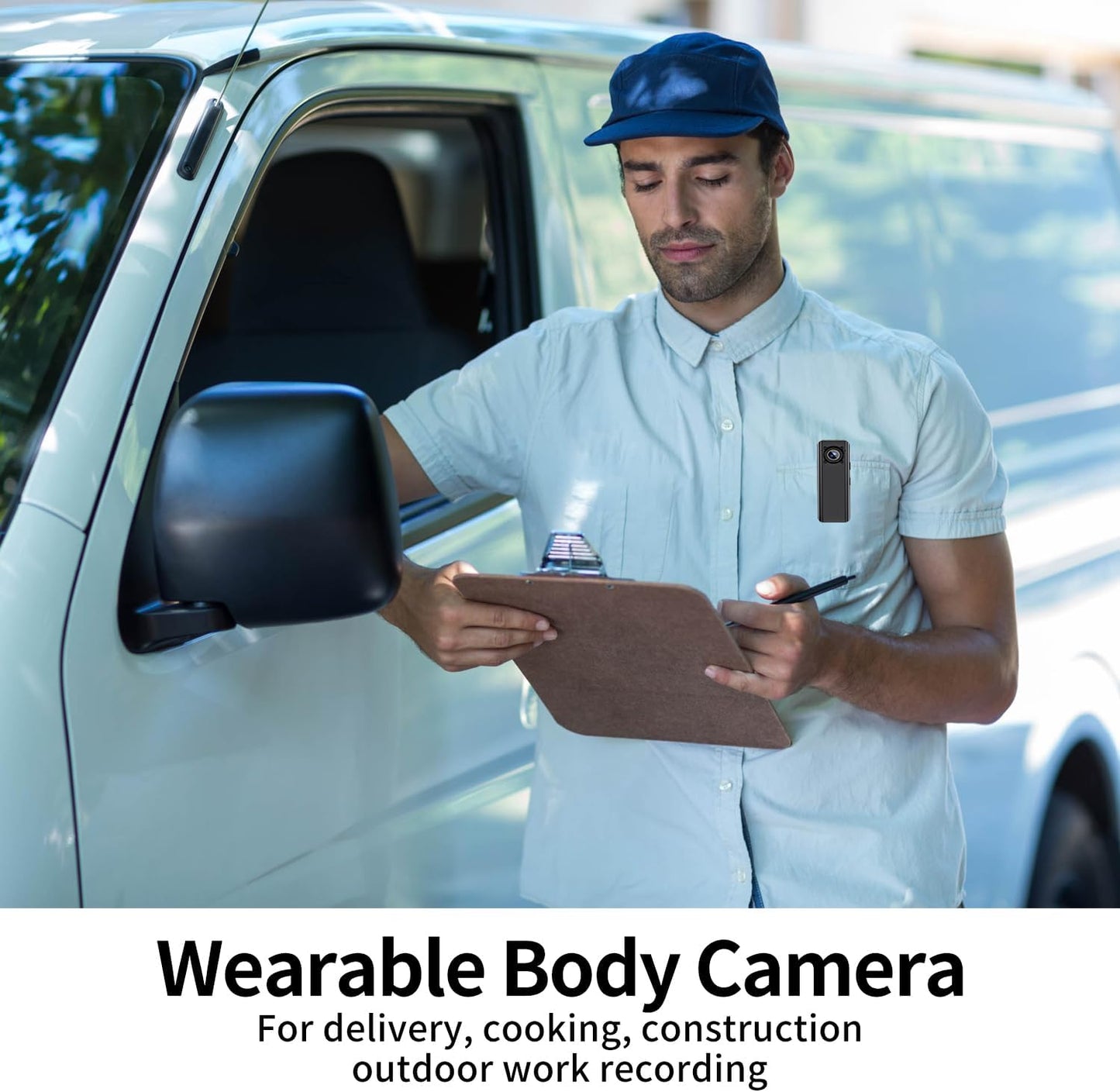 4K HD Mini Body Camera with 128GB Memory Card - Wearable Camcorder - Portable with Back Clip