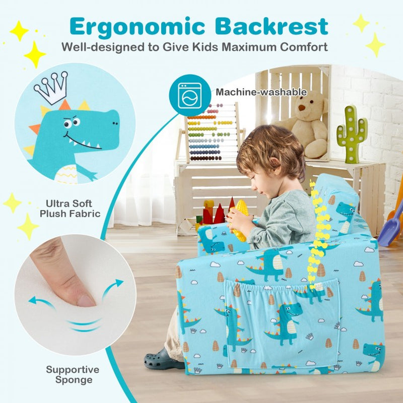 Children's Recliner Sofa with Convertible Sleeper Bed Functionality