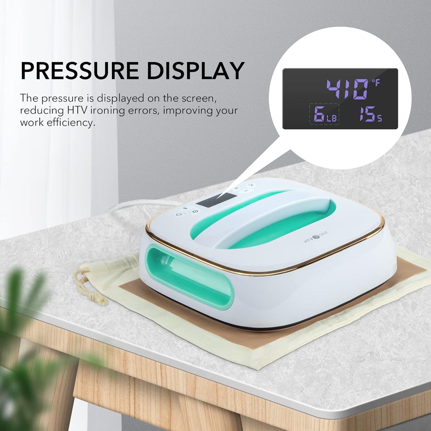 Heat Press Machine for T-Shirts, Portable Heat Press 10"X10", Iron Press for Sublimation HTV Vinyl, Heating Transfer Projects
