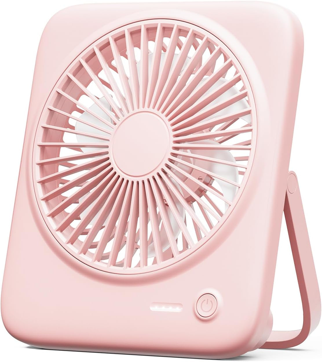 Portable Rechargeable Desk Fan with 4000mAh USB Battery, Silent Foldable Design, 4 Speed Settings, and Power Bank Functionality