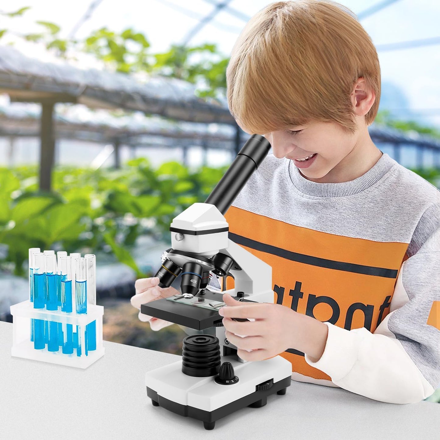 2000X Compound Microscope Kit for Adults and Children - Complete Biological Microscope Set with Slides for Educational Use