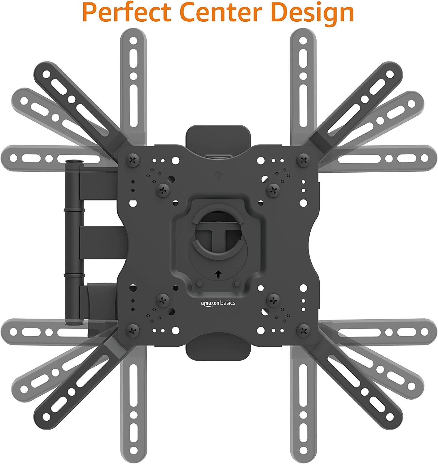 Articulating Full Motion Wall Mount for 26-55 Inch TVs and Flat Panels up to 80 lbs, Black
