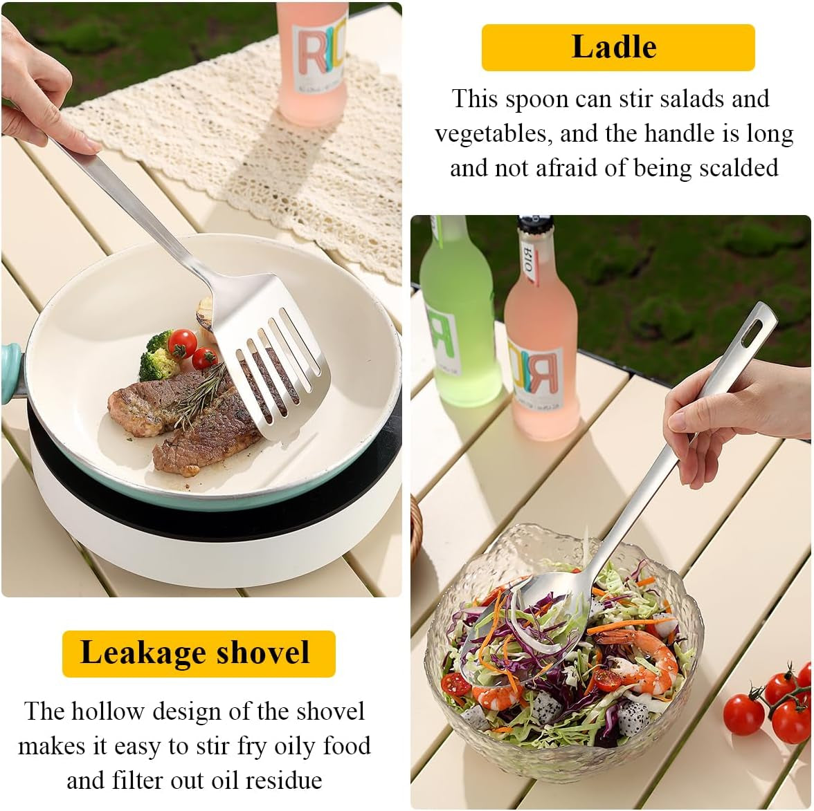 Portable Camping Kitchen Utensil Set: Essential Cooking Tools for Travel, Picnics, RVs, Camping, BBQs, and Gatherings