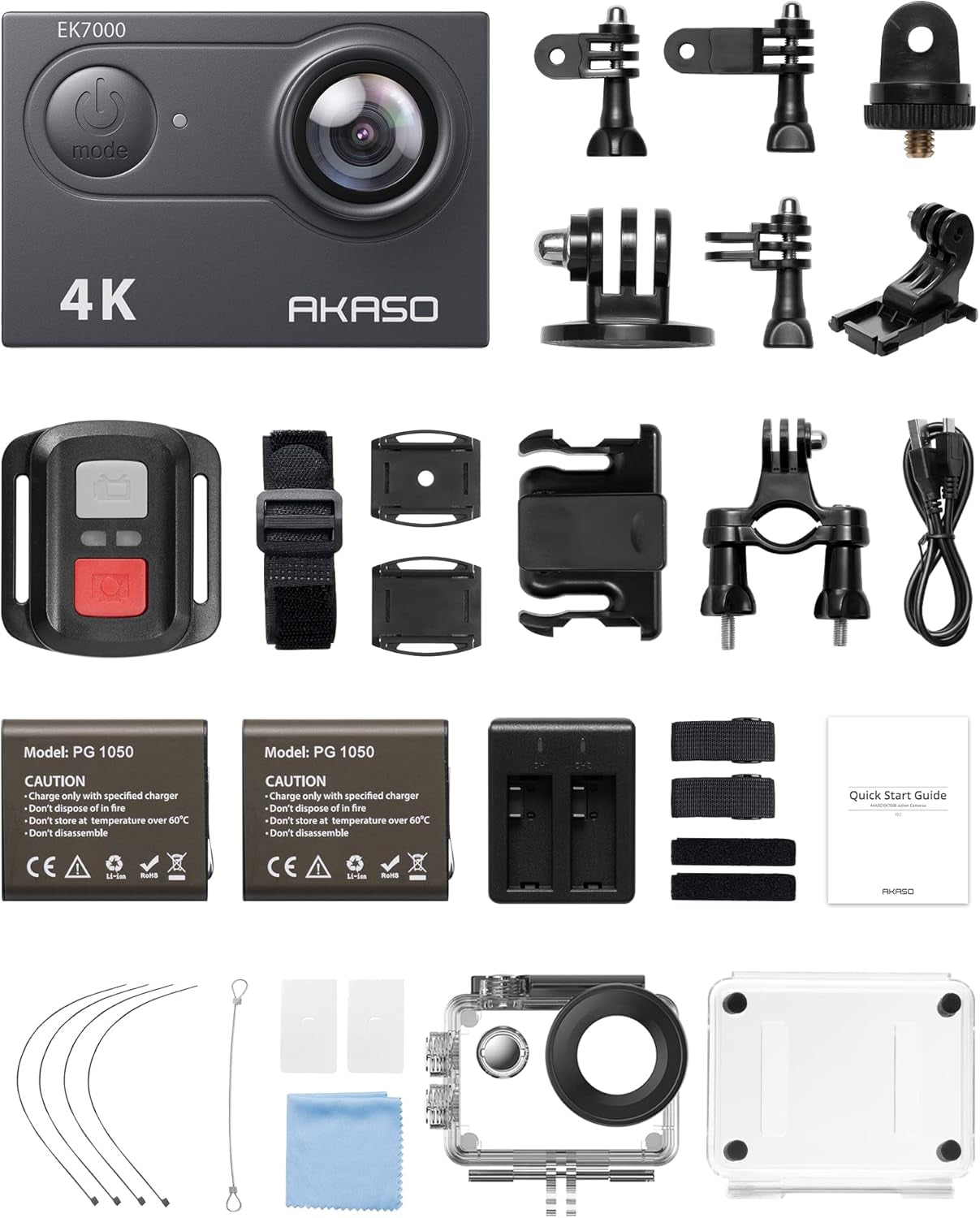 Ultra HD 4K30FPS Action Camera with 170-Degree Wide Angle and 98FT Waterproof Capability