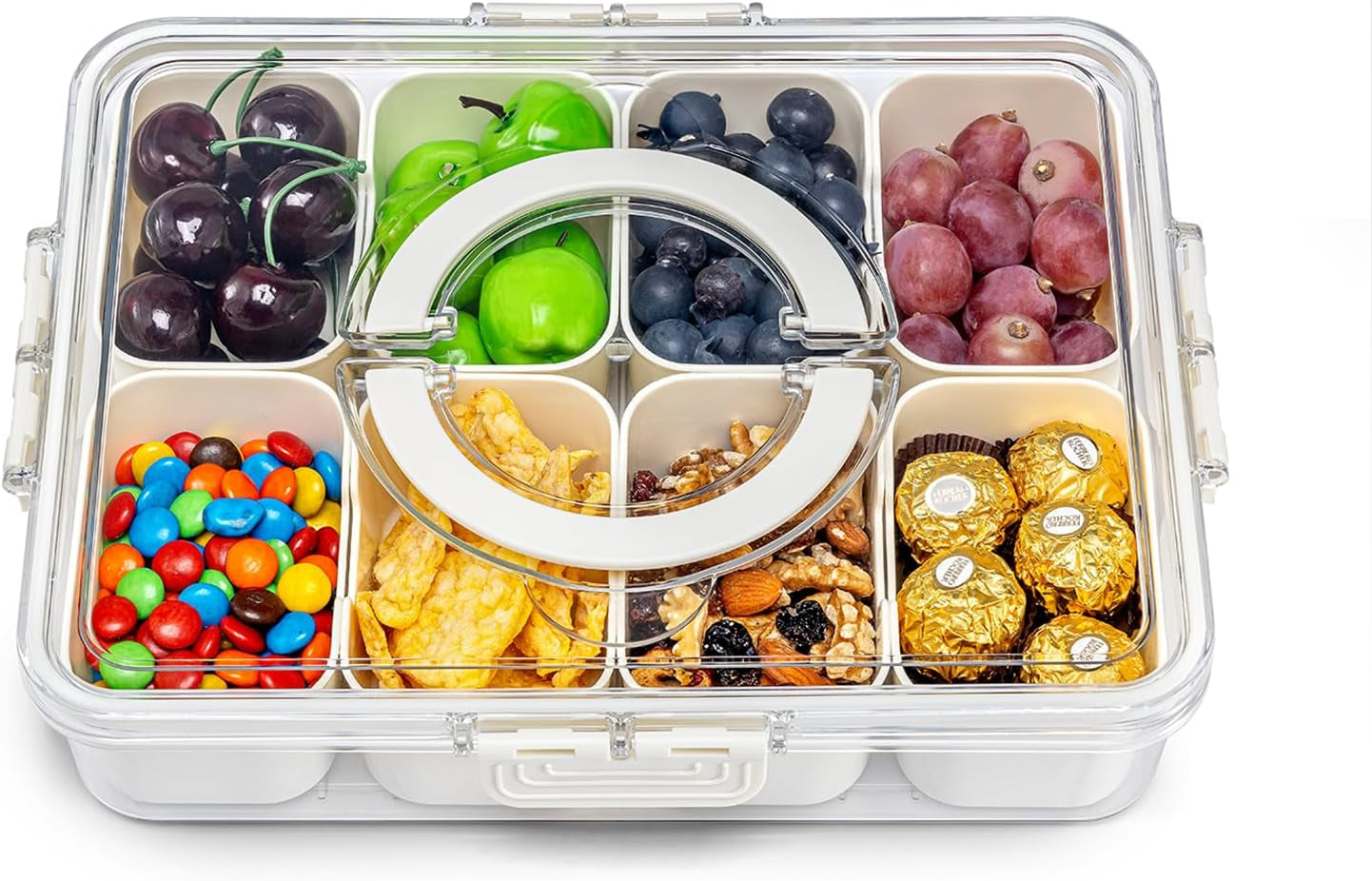 10-Pack Stackable BPA-Free Fridge Organizers with Lids, Clear Produce Storage Bins for Fruits, Vegetables, Snacks, and Eggs