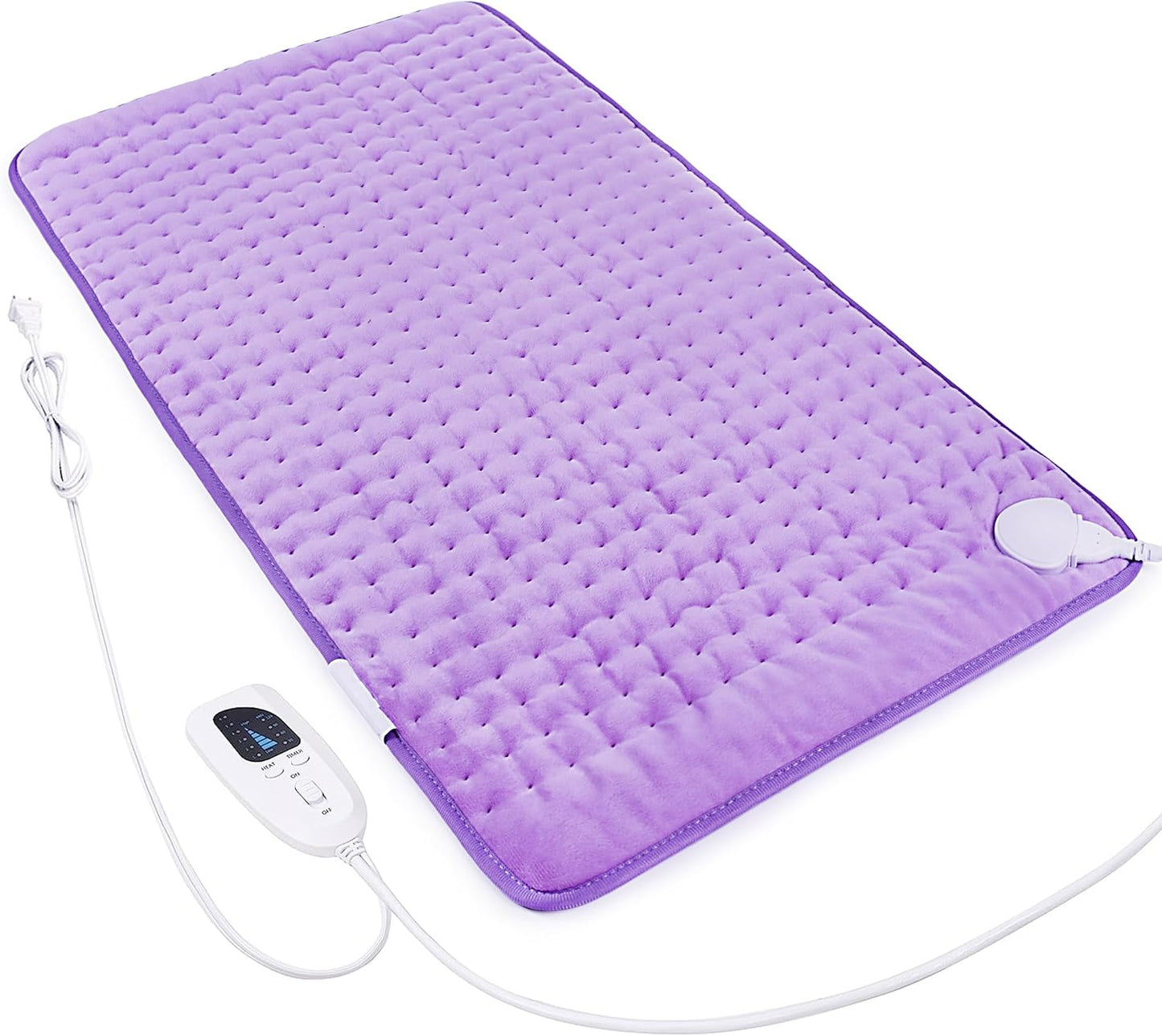 Electric Heating Pad with Moist and Dry Heat Options, Adjustable Temperature and Timer Settings