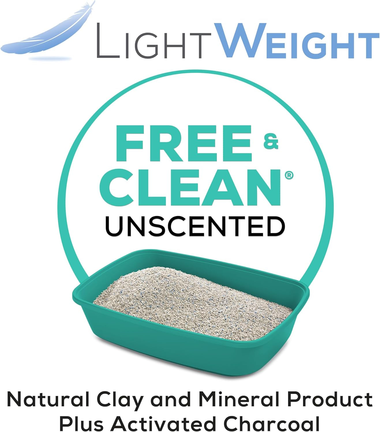 Free & Clean Unscented Multi-Cat Lightweight Cat Litter - 2.72 kg Jug