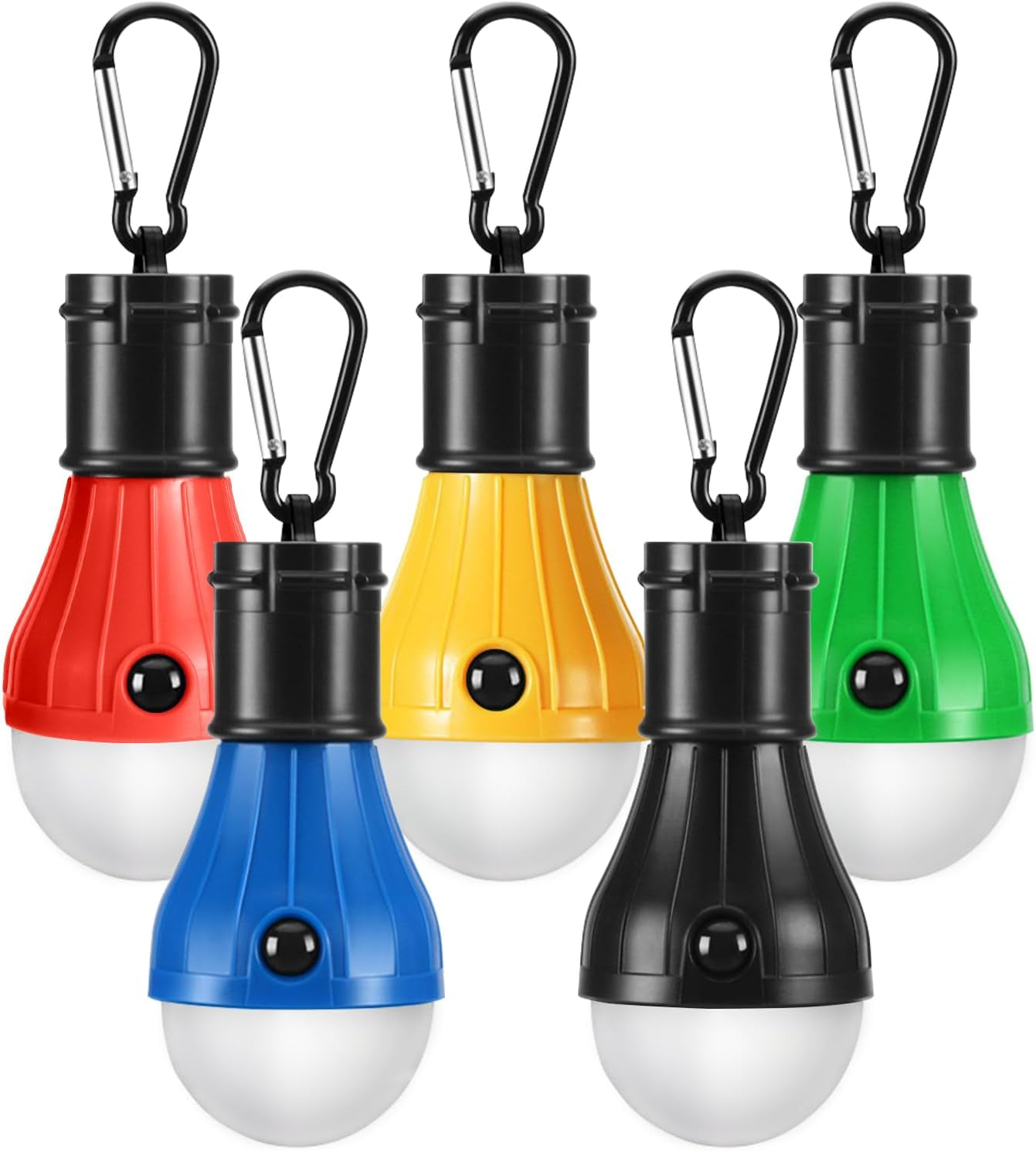 5-Pack LED Camping Lanterns with 4 Lighting Modes, Waterproof and Portable Battery-Operated Emergency Lights for Outdoor Activities