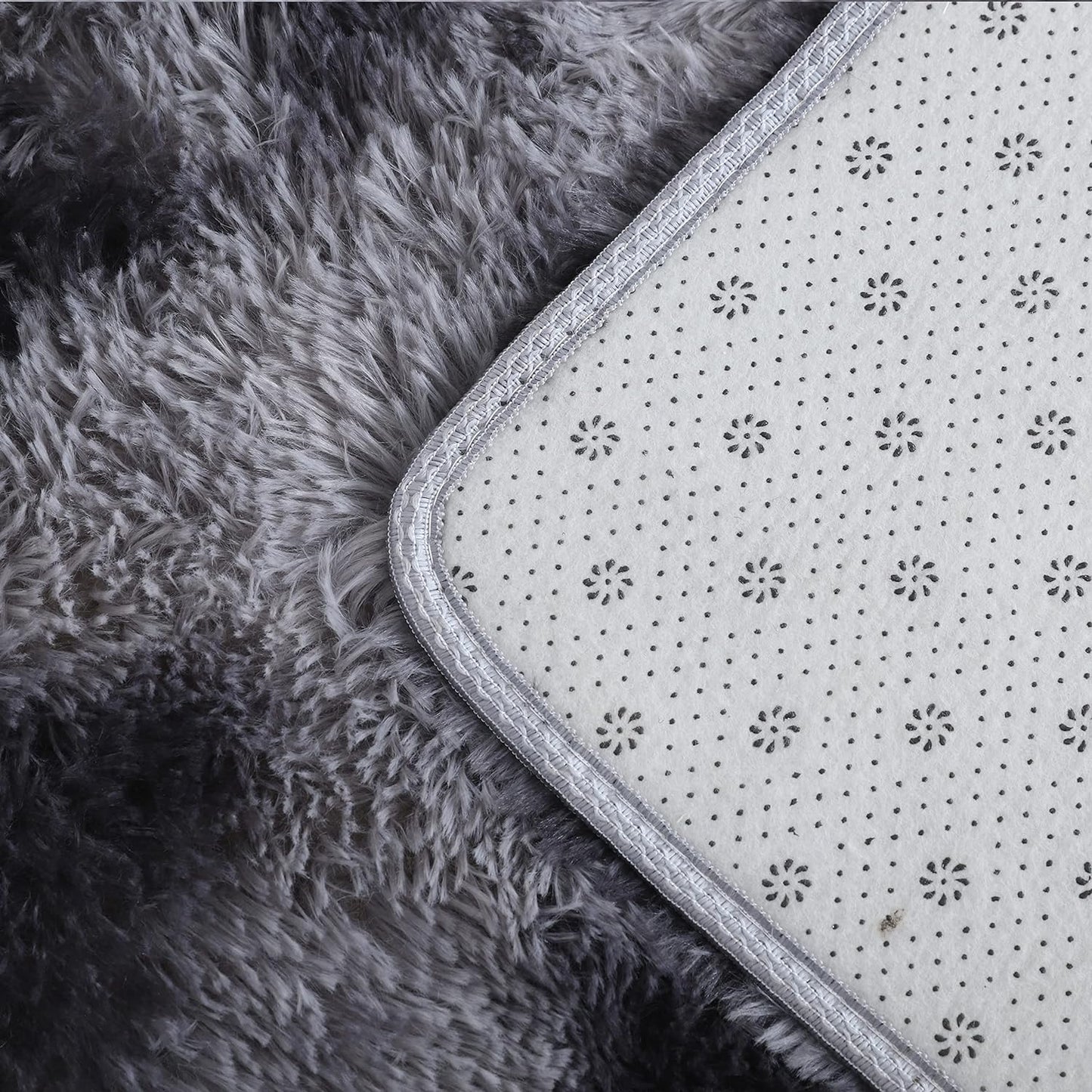 Ultra Soft Modern Shaggy Area Rug for Bedroom and Living Room - Fluffy Throw Carpet for Kids' Rooms (4x6 Feet, Dark Gray)
