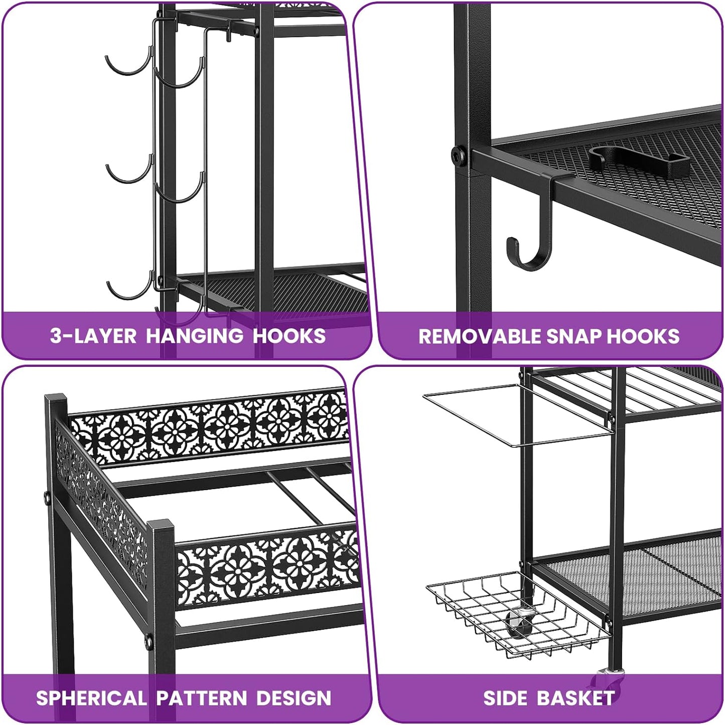 Yoga Mat and Equipment Storage Rack - Metal Organizer for Home Gym and Fitness Gear