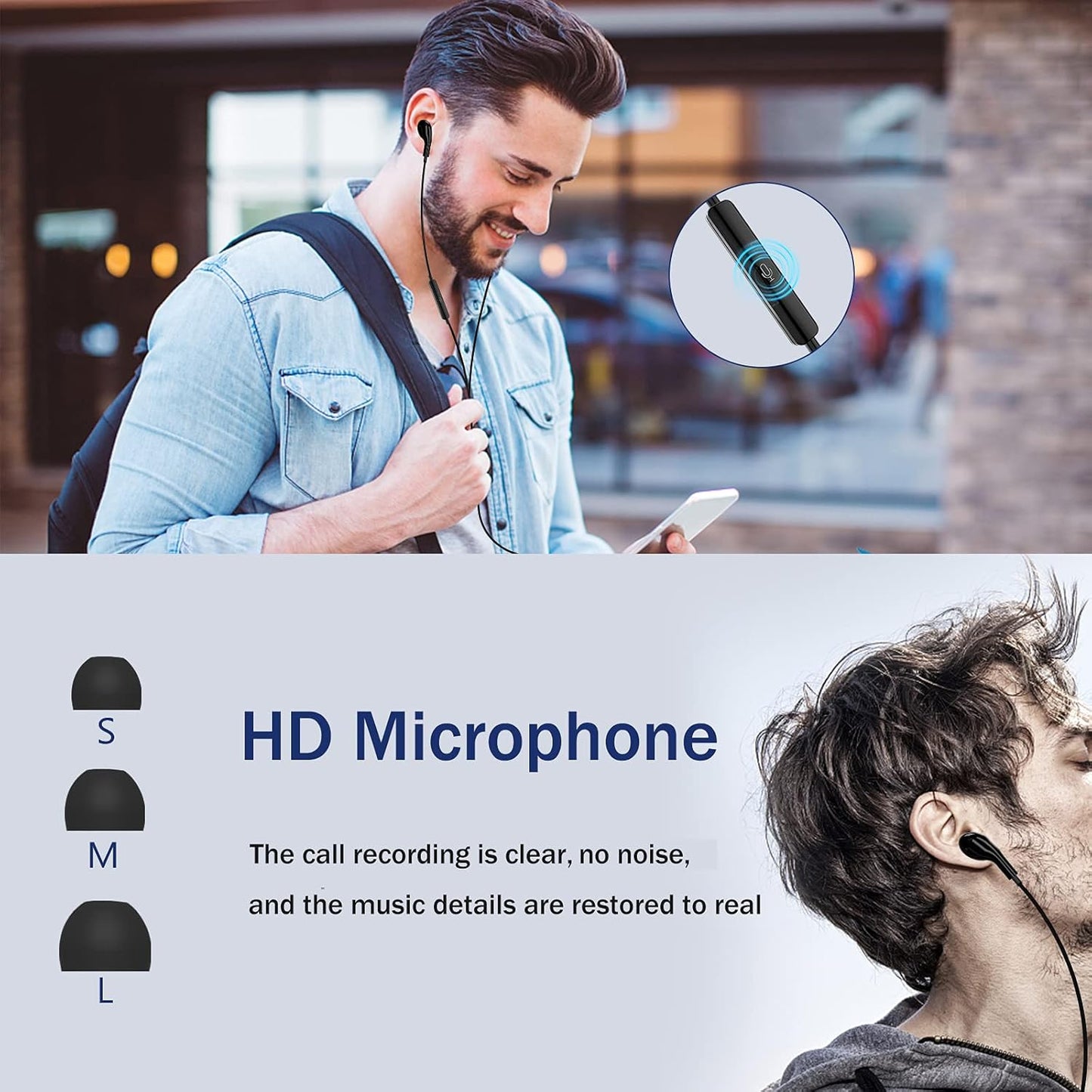 USB-C Noise Cancelling Earbuds with Microphone- Magnetic In-Ear Design