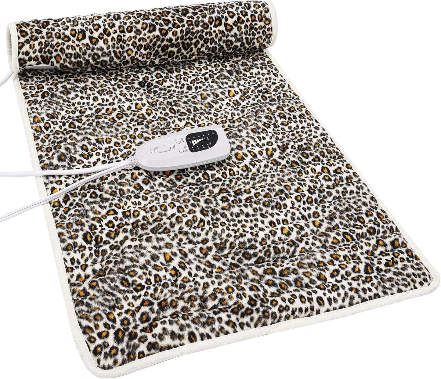 Electric Heating Pad with Moist and Dry Heat Options, Adjustable Temperature and Timer Settings