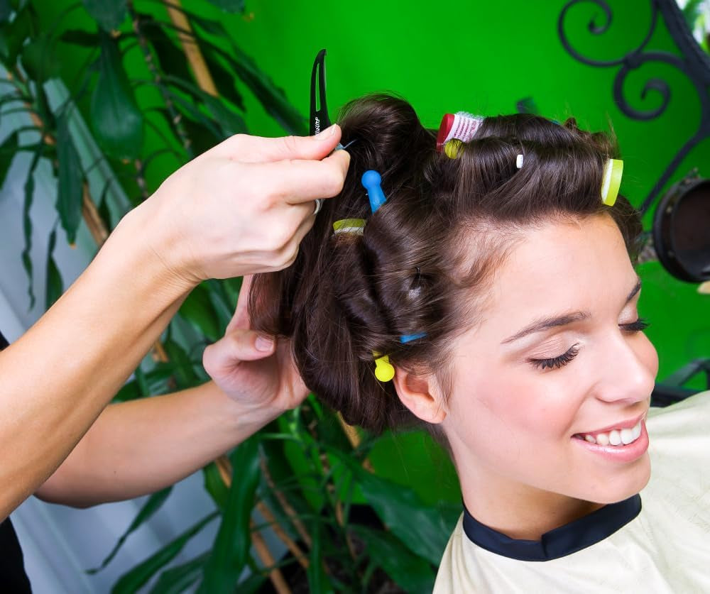 Salon Hair Clips - 12 Pack Non-Slip Styling and Sectioning Clips with Silicone Band, No-Trace Design for All Hair Types