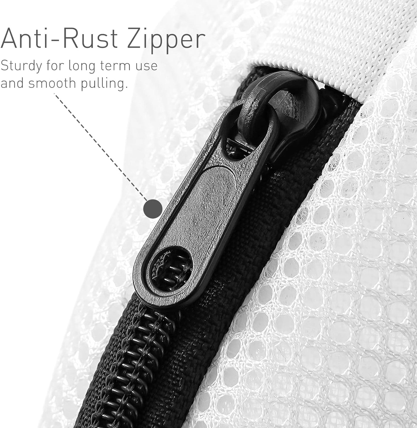 Laundry Mesh Bag for Shoes and Sneakers - Durable Zippered Wash Net for Travel - Set of 2