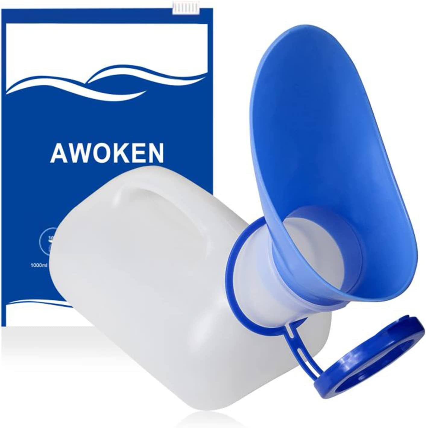 Portable Unisex Urinal with Lid and Funnel for Outdoor Travel, Suitable for Men, Women, Elderly, and Patients