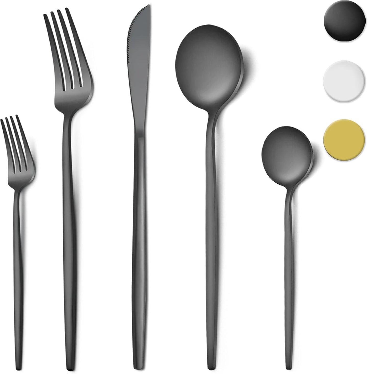 72-Piece Stainless Steel Cutlery Set for 12 with Steak Knives, Dishwasher Safe Flatware for Home and Restaurant Use