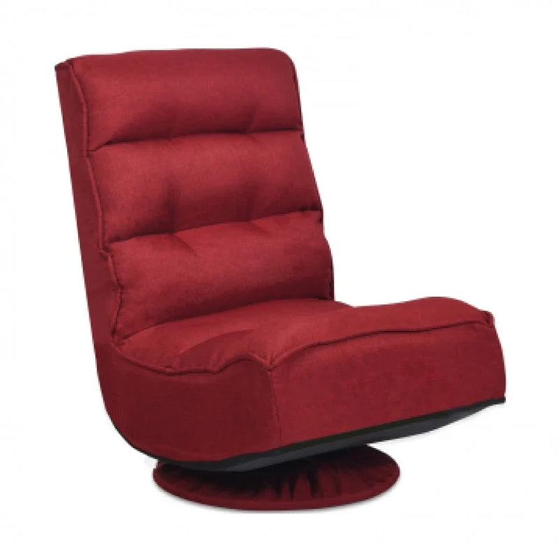 360-Degree Swivel Folding Gaming Chair with Adjustable Backrest