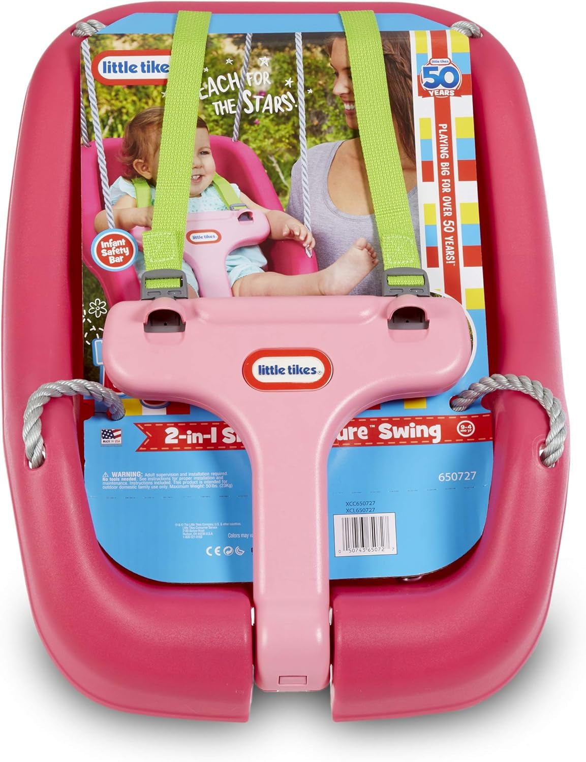 2-In-1 Snug and Secure Swing - Magenta, Single Pack