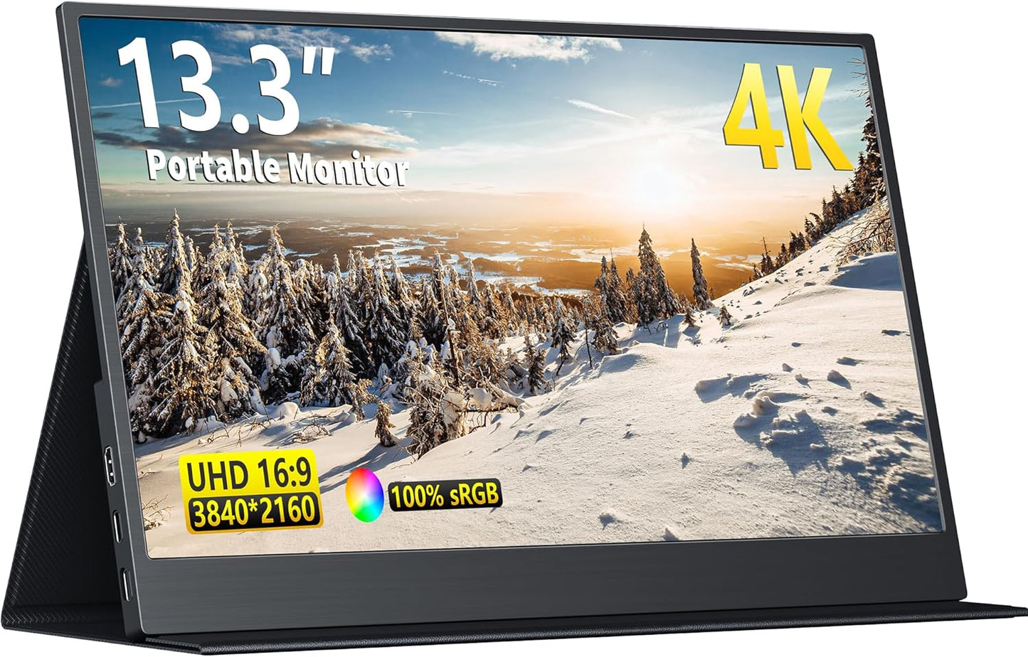 15.6-Inch Portable 1080P FHD Monitor with USB-C and HDMI Connectivity, HDR Eye Care External Display with Smart Cover