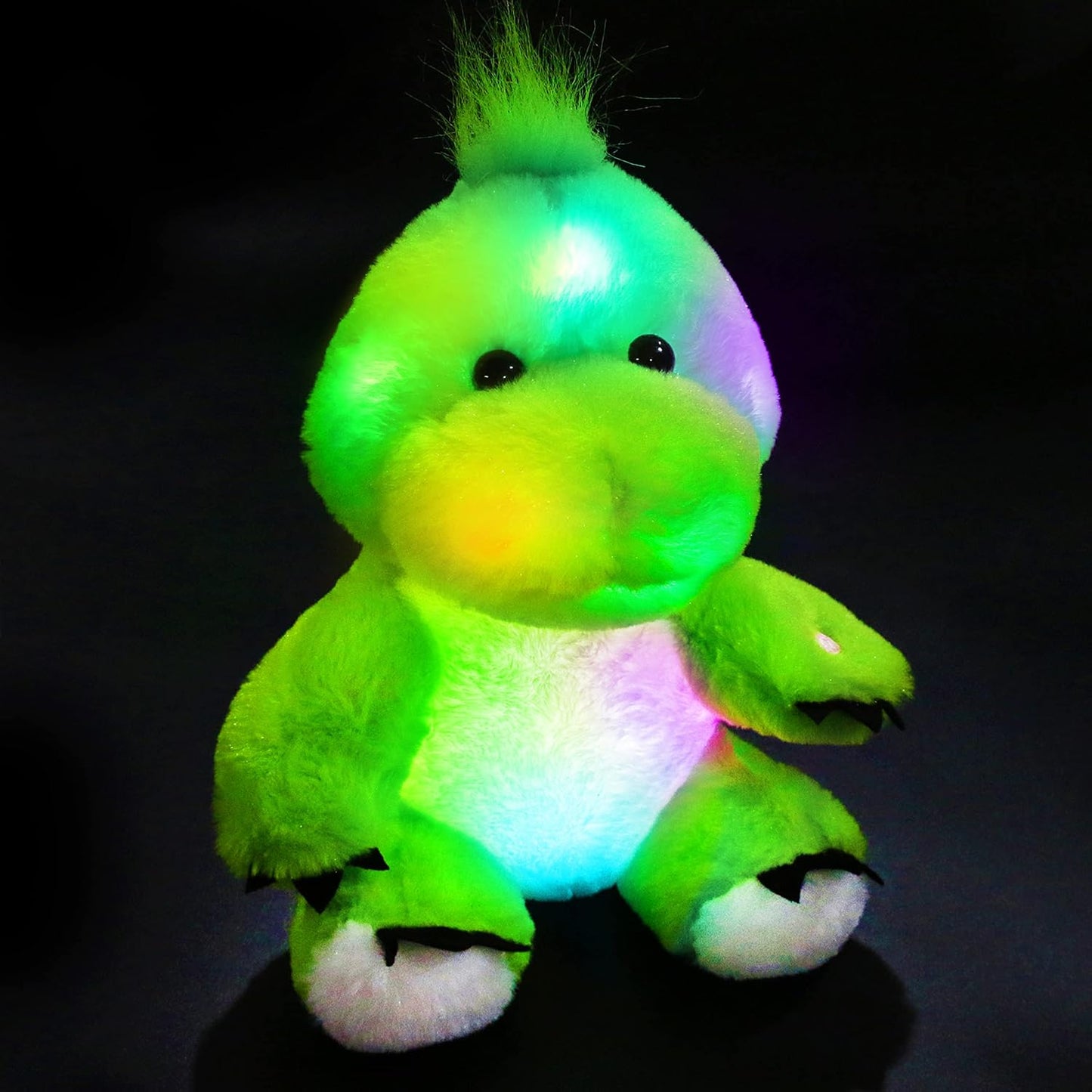 11'' Light up Dinosaur Stuffed Animals Cute LED T-Rex Soft Plush Toy Glow in the Dark
