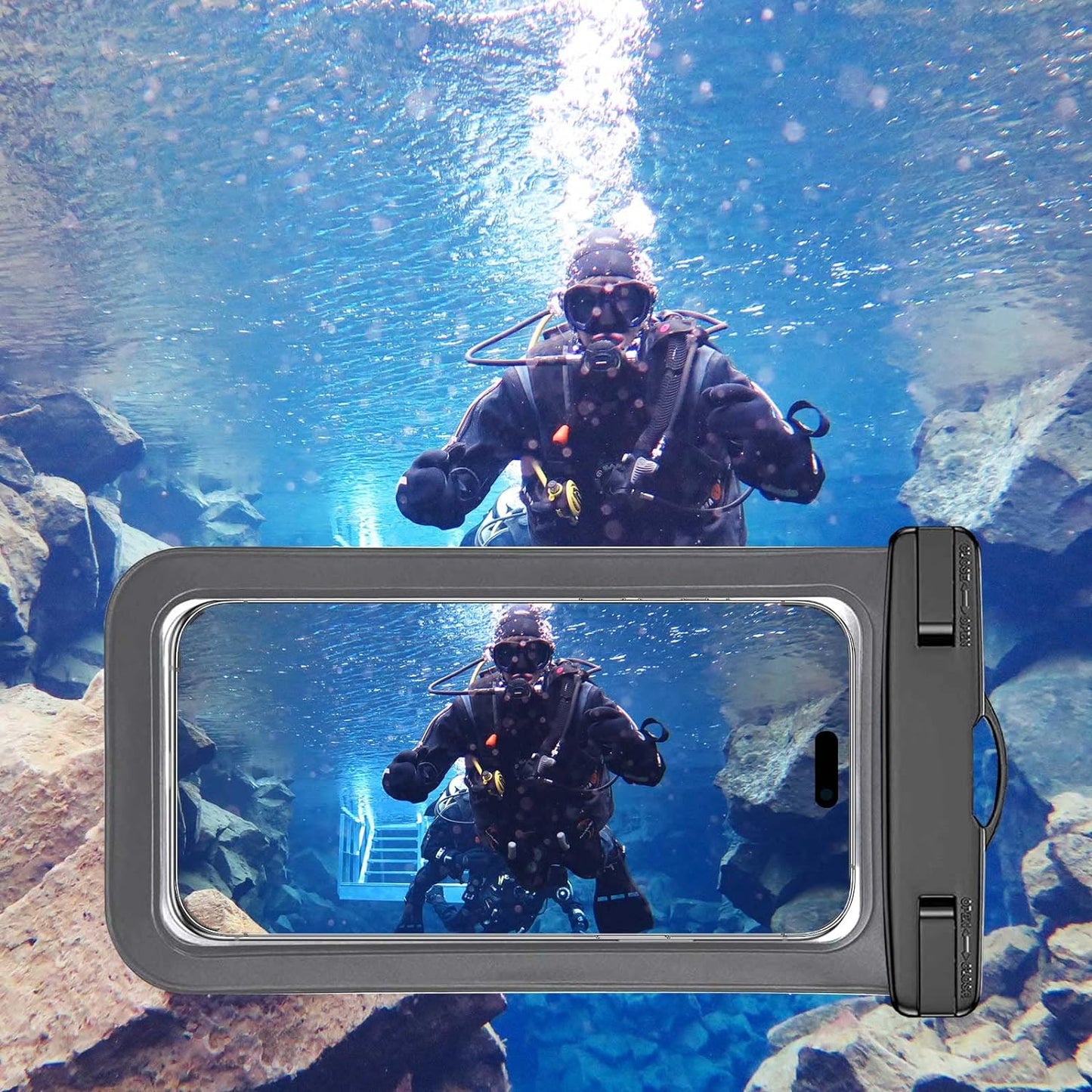 4-Pack Multicolor Universal Waterproof Phone Pouch - Large IP68 Waterproof Case , Compatible with Devices Up to 7.5"